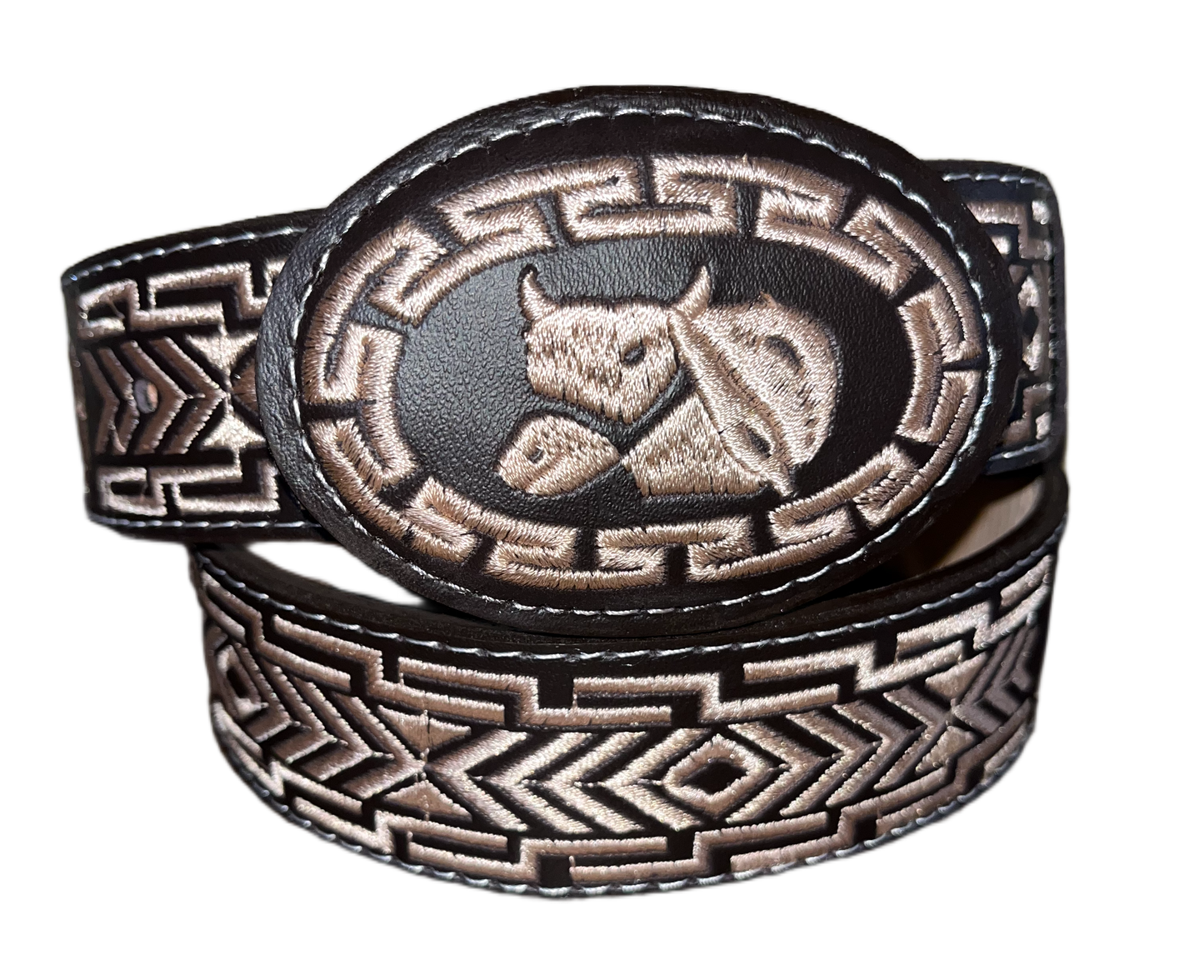 The Cattleman Embroidered Belt