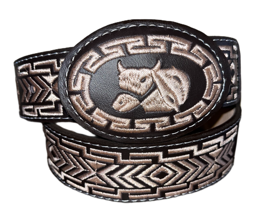 The Cattleman Embroidered Belt