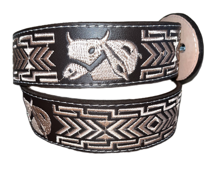 The Cattleman Embroidered Belt