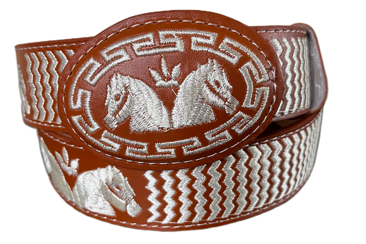 The Twin Stallion Embroidered Belt