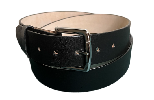 Black leather bELT on a clear background